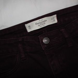 Dark Red Abercrombie and Fitch Pants
